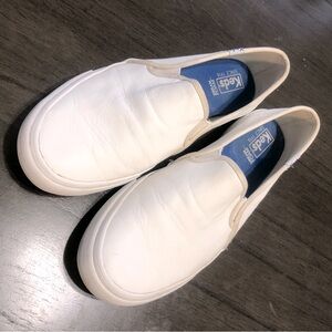 Slip-on white Keds- size 8.5
